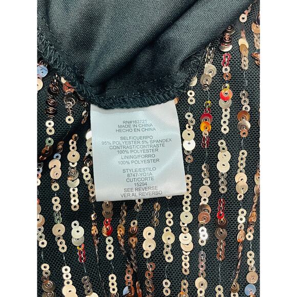 CITY STUDIO sz 5 jr gold black sequin bodycon mini party cocktail dress NWT B92 - Picture 8 of 9